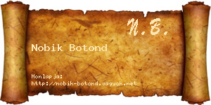 Nobik Botond névjegykártya